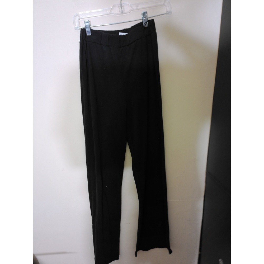 Shein Wide Leg Pants Women S Black Minimalist Elastic Waist Flowy Trousers